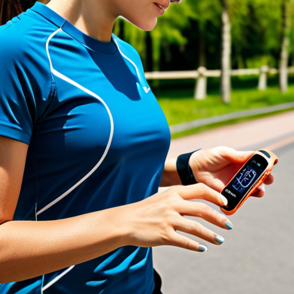 Smartwatch for Fitness Tracking**

"A fully clothed, active woman wearing a modern smartwatch, jogging in a park on a sunny day. The smartwatch displays fitness metrics. Appropriate attire, safe for work, family-friendly, perfect anatomy, natural pose, well-formed hands, professional photography, high quality, modest sportswear."

**