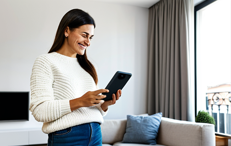 IoT 기기로 가정 내 건강 관리 시스템 구축 - Home Air Quality**
"A brightly lit, modern Italian apartment living room. A woman in her 30s, fully...